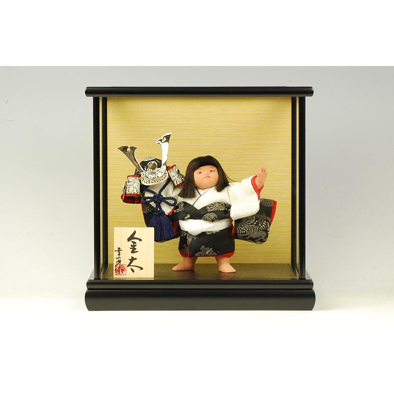 江戸節句人形】五号 金太『兜』-モダンブラック- 幸一光作−人形の