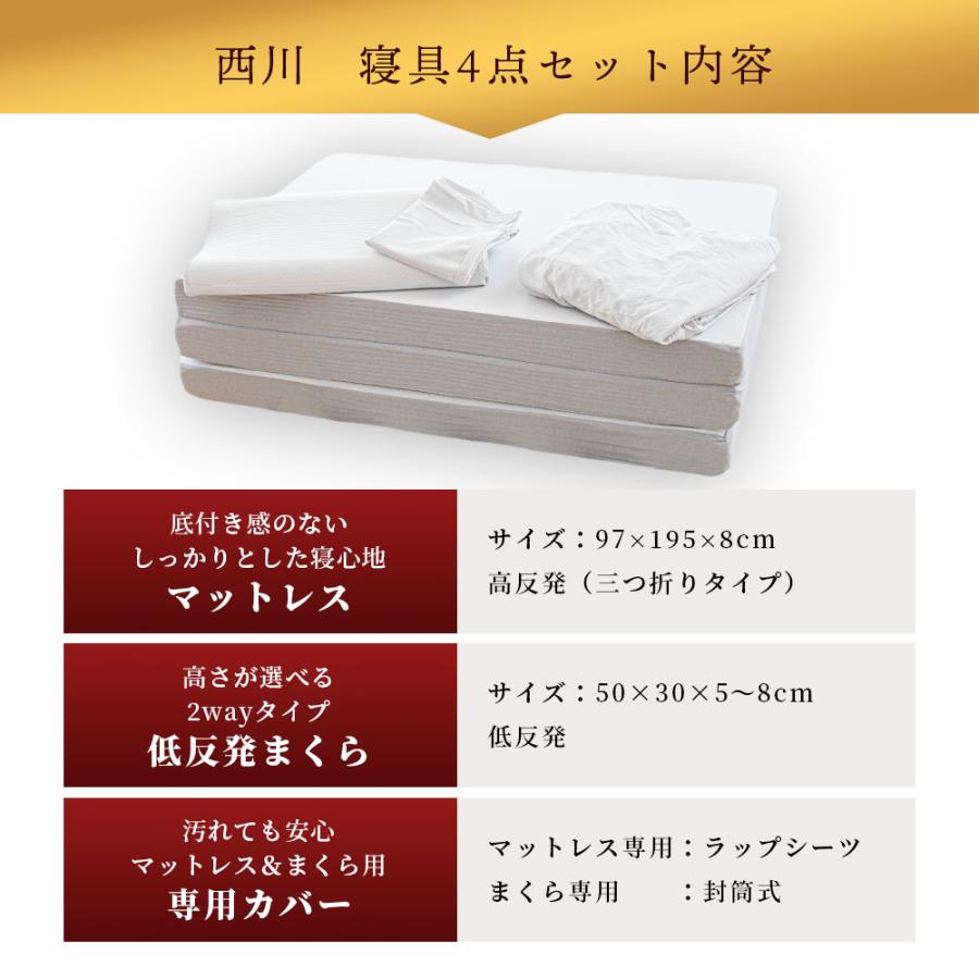 西川（nishikawa） 高反発マットレス シングル 4点セット 制菌加工 三