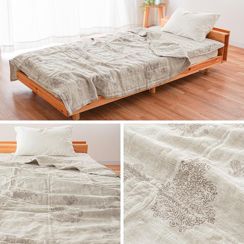 ロマンス小杉 肌掛け布団 シングル 日本製 麻100％ リネン ラミー 夏