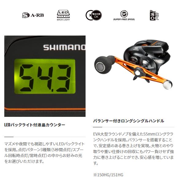 シマノ（SHIMANO） 21 バルケッタ BB 151HG 左 リール ベイト ( 2021年