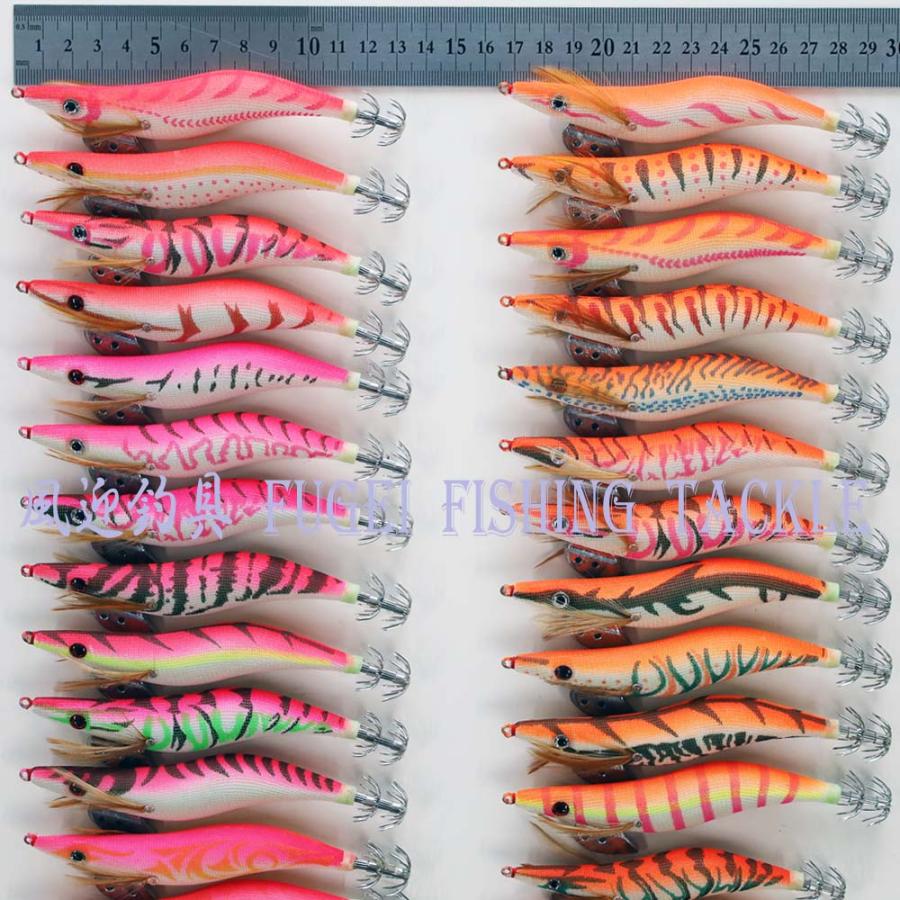 夜光 ピンク オレンジ 赤色 イカ釣り エギ 餌木 3.0/3.5号 30種類 30個