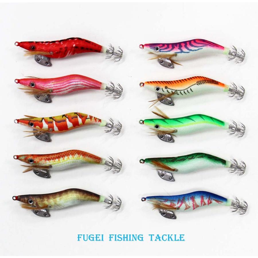 釣具 仕掛け 夜光 釣り エギ 餌木 2.5号 10本 セット H20egi25h10pE