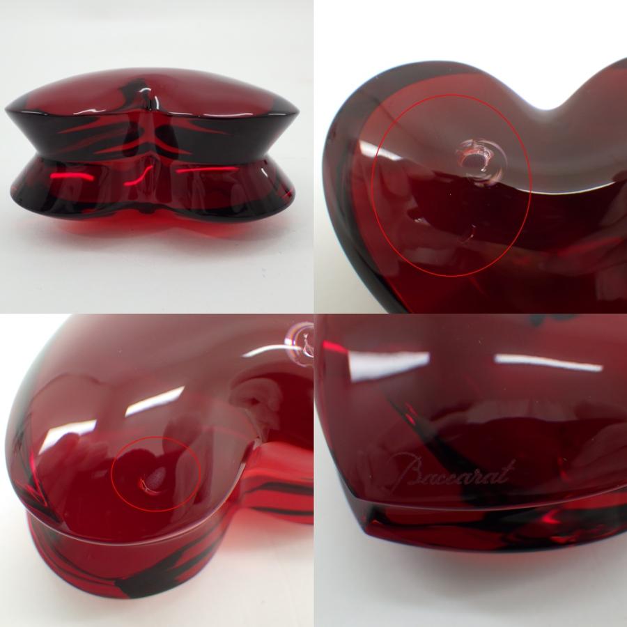 バカラ（Baccarat） ハート クロック ペーパーウェイト 計2点 現状品