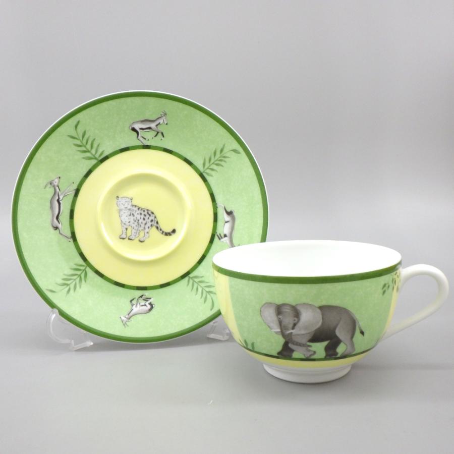 HERMES（エルメス） アフリカ グリーン ティーカップ&ソーサー 計2客