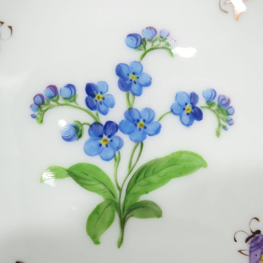 マイセン Meissen アップリケ 花と昆虫 カップ＆ソーサー ボタン剣