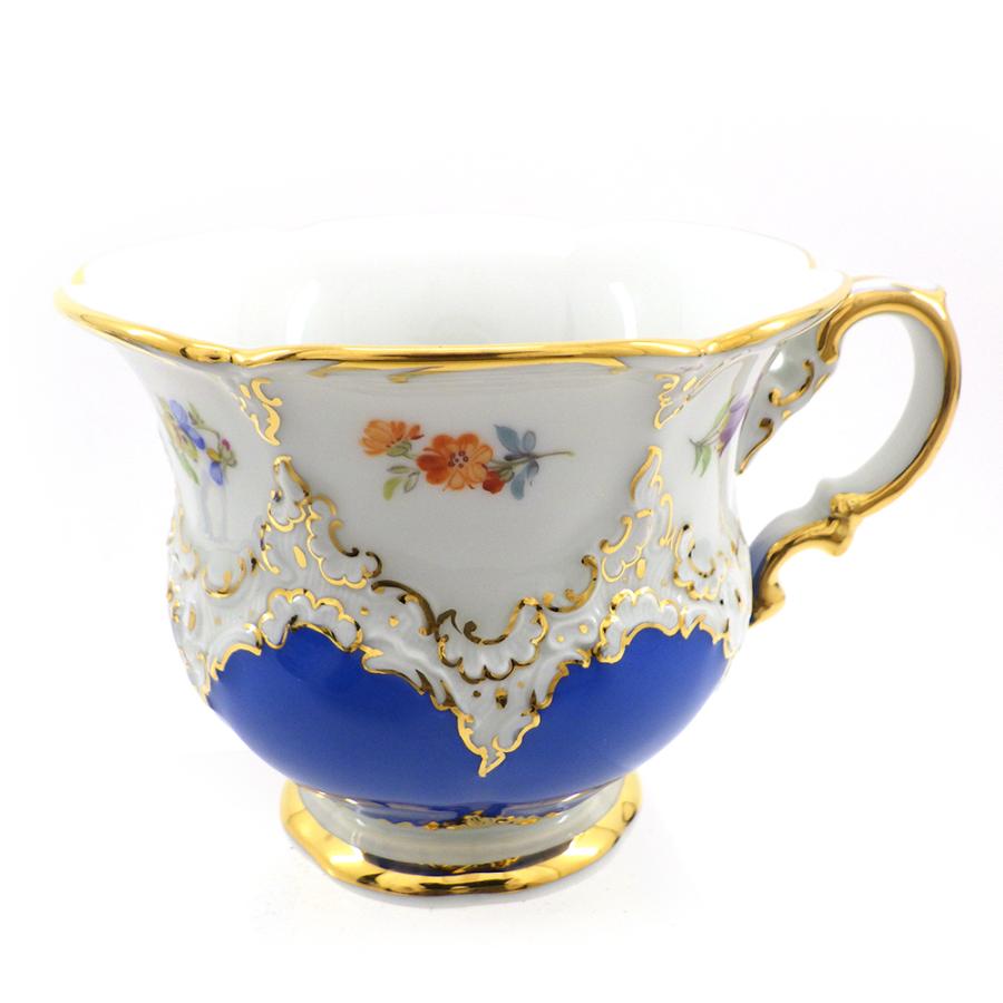 マイセン Meissen 宮廷の小花 Bフォーム カップ＆ソーサー ブルー 食器