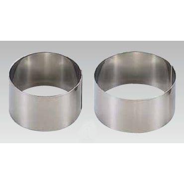 製菓用品 18-0セルクルリング丸型 直径80×H35mm 1-1085-0137 : 料理