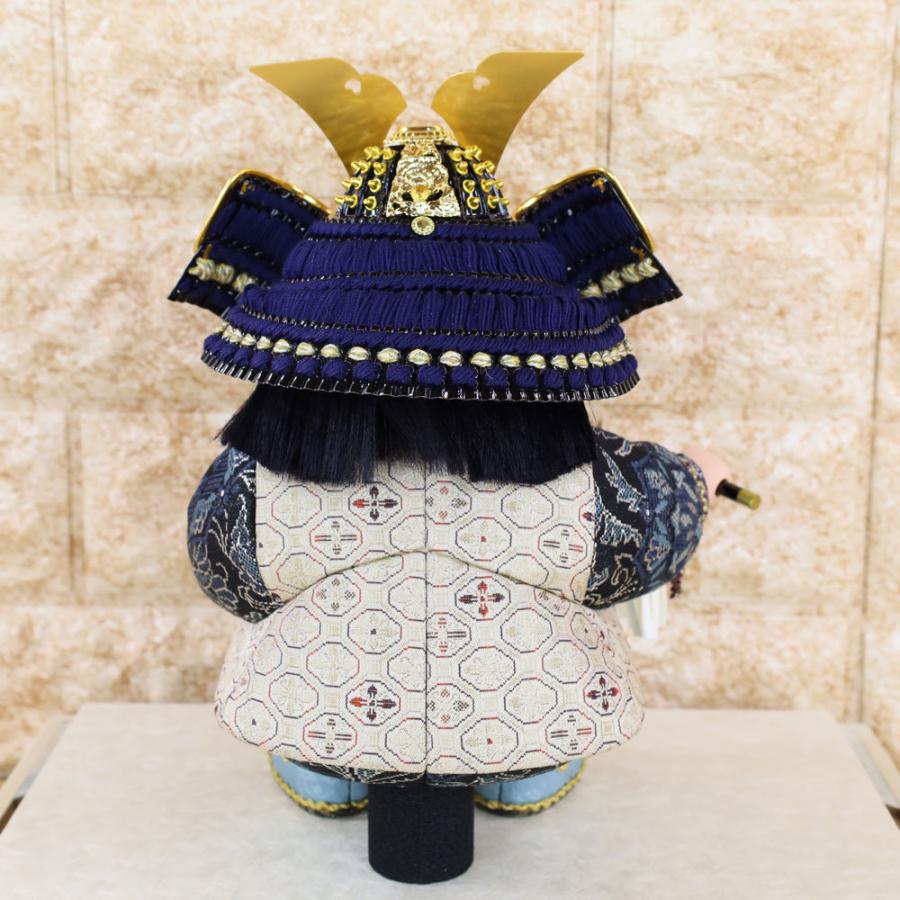 柿沼東光 五月人形 木目込み 伝統工芸士 作 (若大将 誉 白 アクリル