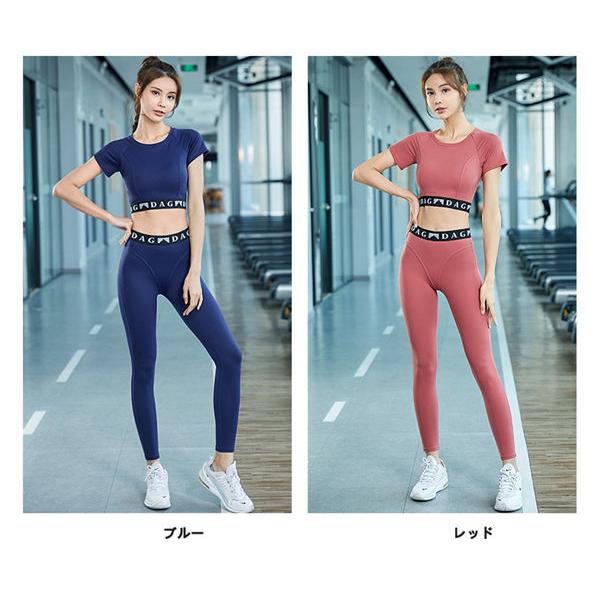 ヨガウェア 上下セット トップス レディース セットアップ 2点セット