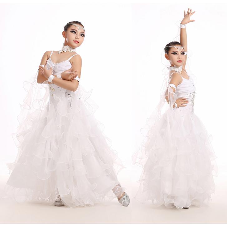 キッズ用 スタンダードドレス 社交ダンスドレス ワンピース ジュニア用