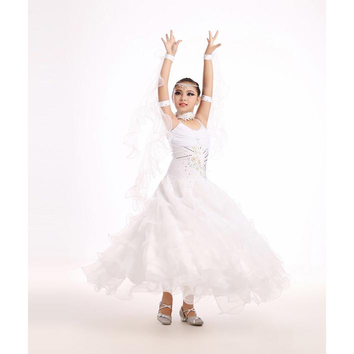 キッズ用 スタンダードドレス 社交ダンスドレス ワンピース ジュニア用