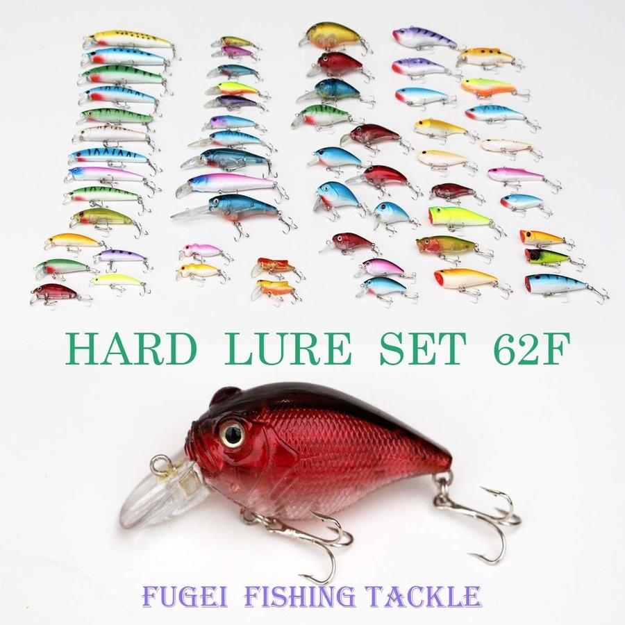 New ハードルアー 表層〜中層狙用 62個 セット シャッド、ポッパー