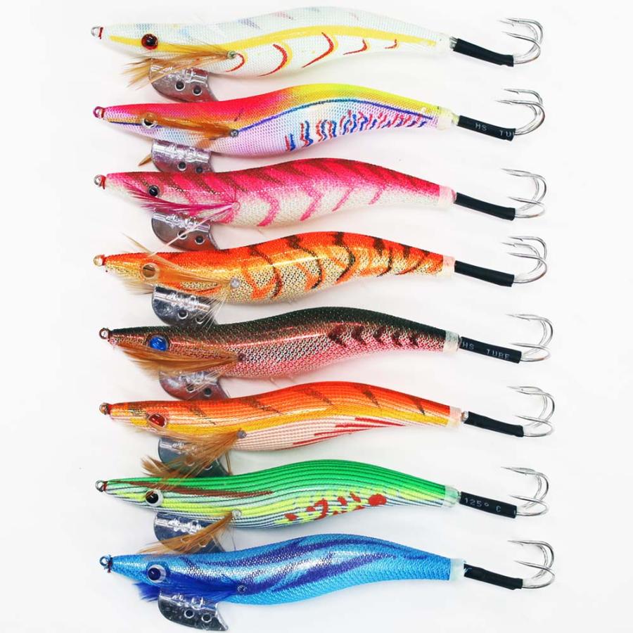 4.0号 タコ釣り エギ 8色柄 8本セット エギング 仕掛け