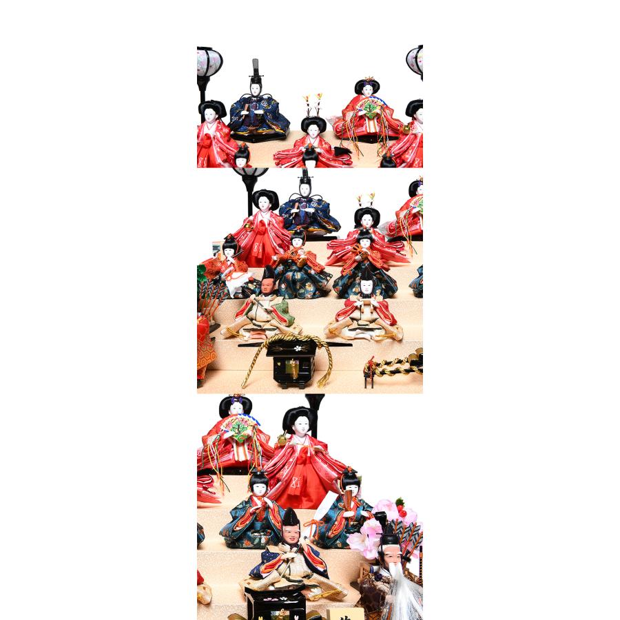 ひなケース 十五人芥子親王柳金襴衣装：伏見屋監修 : 人形の伏見屋