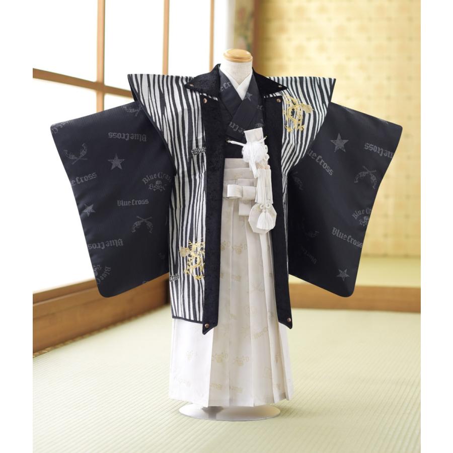七五三 レンタル 5歳 男の子 ブルークロス袴セット《身長》105cm前後