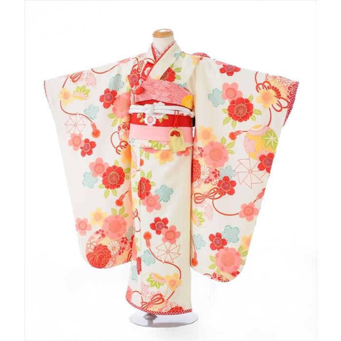 七五三 女の子 着物レンタル 7歳 ぷちぷり桜 7才・身長120cm前後☆簡単