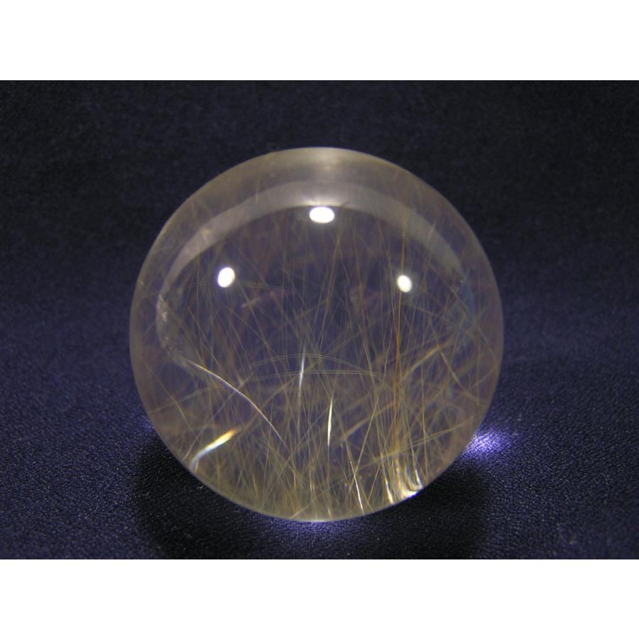 ルチルクォーツ（針水晶）原石 スフィア 丸玉 風水天珠堂 220115-8