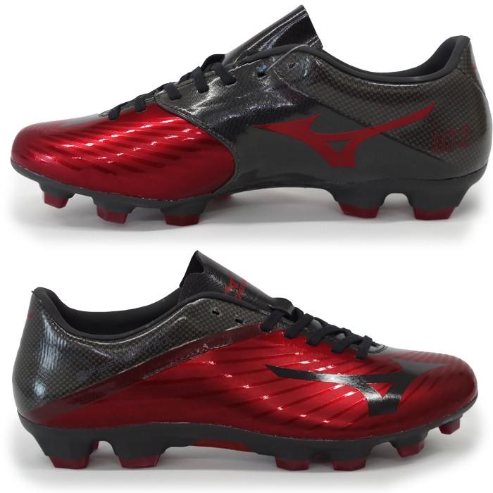 バサラ 102 MD(P1GA176309)ミズノ サッカースパイク レッド×ブラック