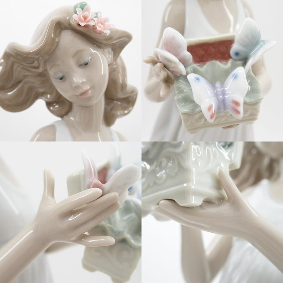 リヤドロ ♯6777 「私の宝物」 フィギュリン Lladro/少女/蝶/陶器