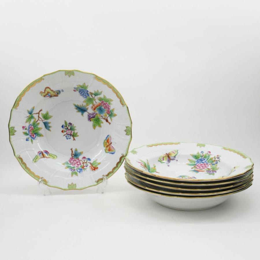 ヘレンド（HEREND） ヴィクトリア・ブーケ (VBO) 24cm スーププレート