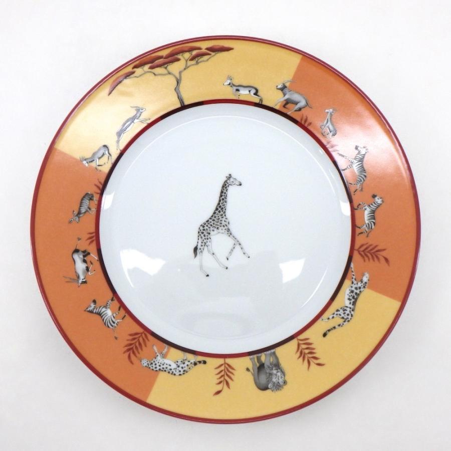 HERMES（エルメス） 美品 アフリカ プレート シマウマ キリン グリーン