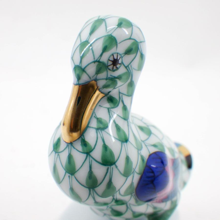 ヘレンド（HEREND） 白鳥 スワン 鴨 アヒル グリーンフィッシュネット