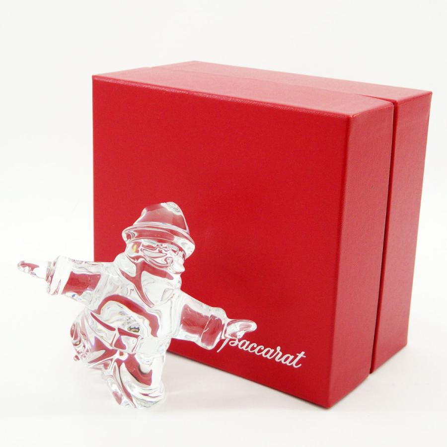 バカラ（Baccarat） サンタクロース スケート フィギュリン 箱付き