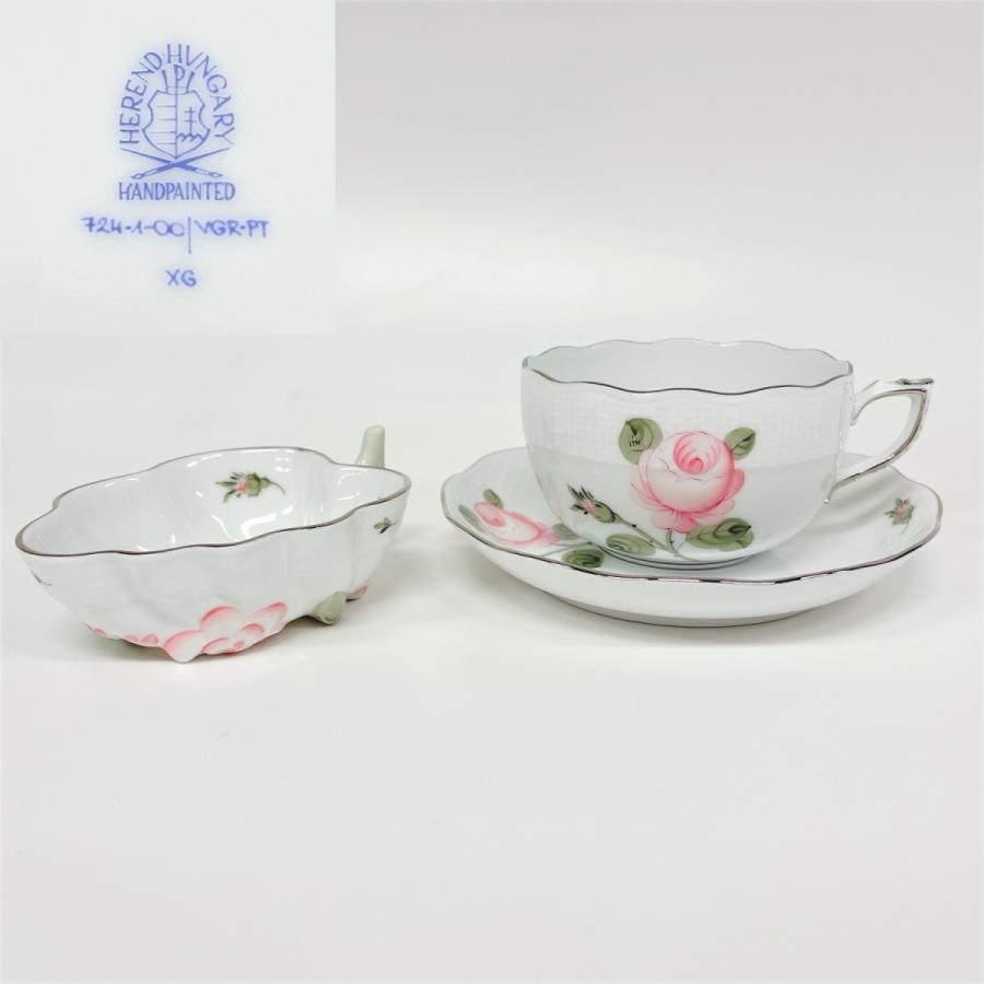 ヘレンド（HEREND） ウィーンのバラ プラチナ VGR-PT カップ/ソーサー