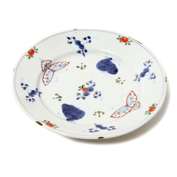 有田焼 取り皿 天啓花蝶段付5.5寸丸皿 【福珠窯（有田焼窯元）】 : 福