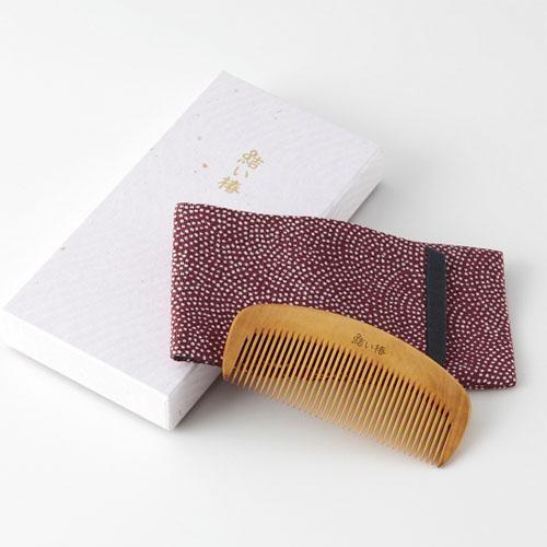 メール便対応] 結い椿 薩摩つげ櫛 3寸 本つげ櫛 660-612（利島/椿油