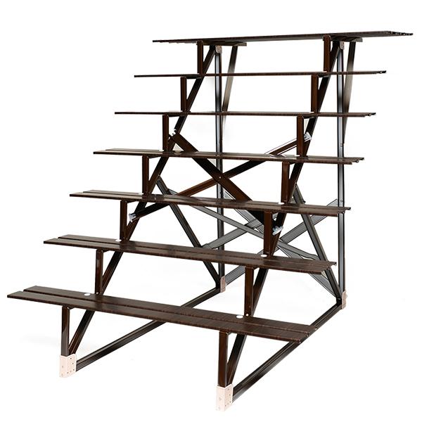 ひな段】【雛人形】付属品 40号七段赤毛氈付(アクリルフェルト