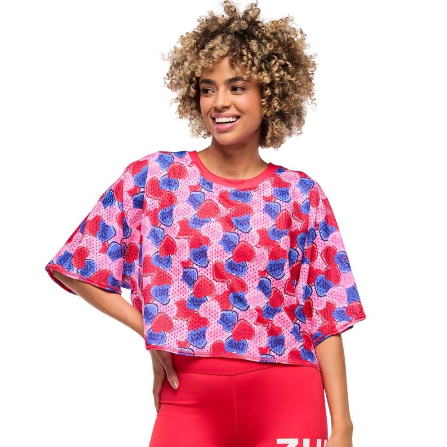 ズンバ（ZUMBA） ZUMBA Love ハート柄 ロゴ クロップ丈 ドルマン