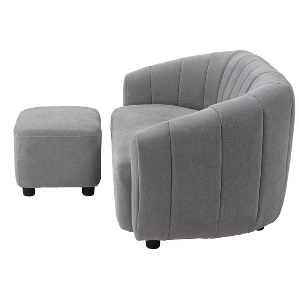 東谷 【お届け先：法人・個人事業主様のみ】ソファ＆オットマン グレー