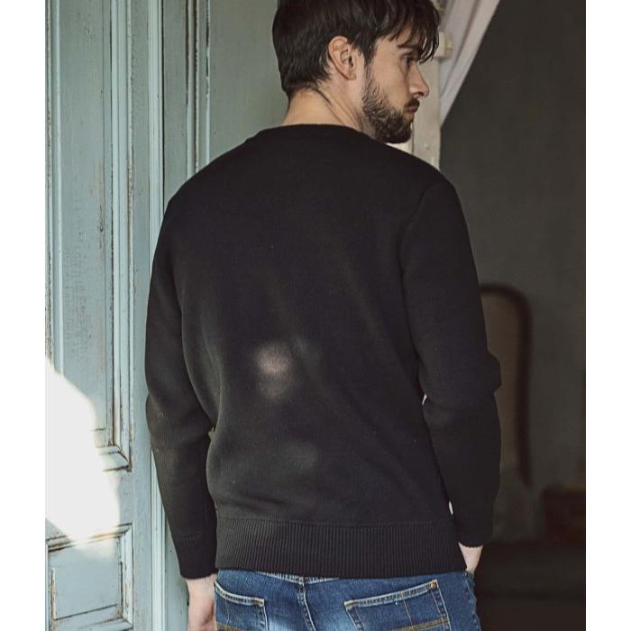 1PIU1UGUALE3 RELAX ロゴアップリクルーネックニット メンズ 男性