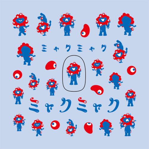 ◇ミャクミャク ネイルシール 2枚セット 2025大阪・関西万博 ジェル