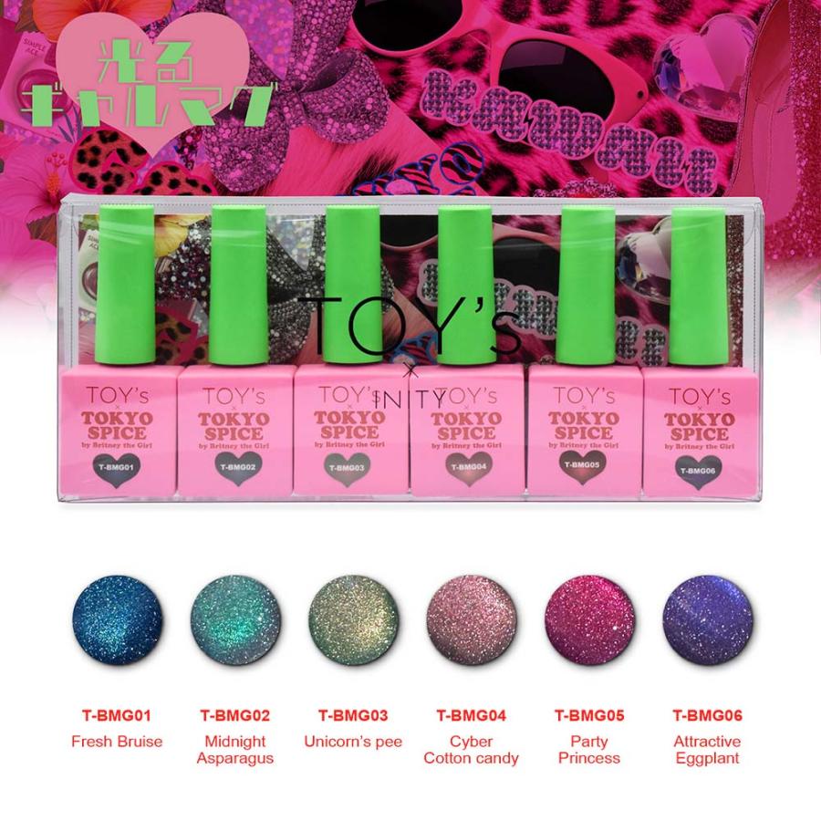 TOY's × INITY 光るギャルマグ 7ml 全6色 T-BMG01~06 蓄光 マグネット