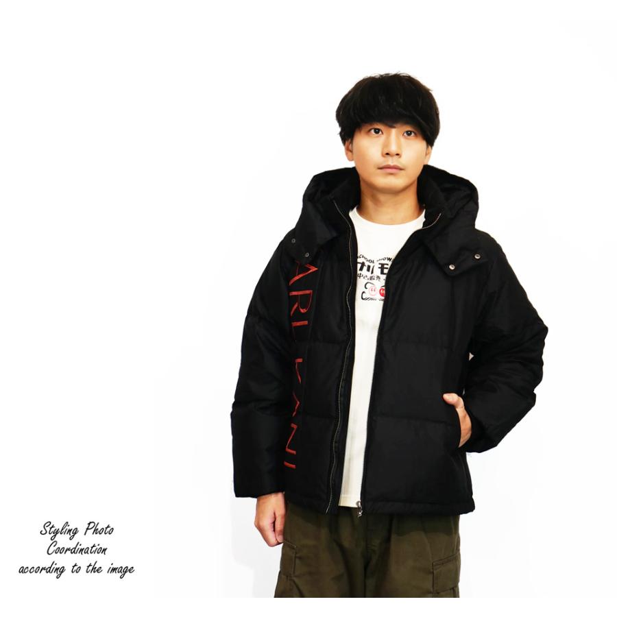 Karl Kani（カールカナイ） ロゴ刺繍 ブラックレッド ダウンジャケット