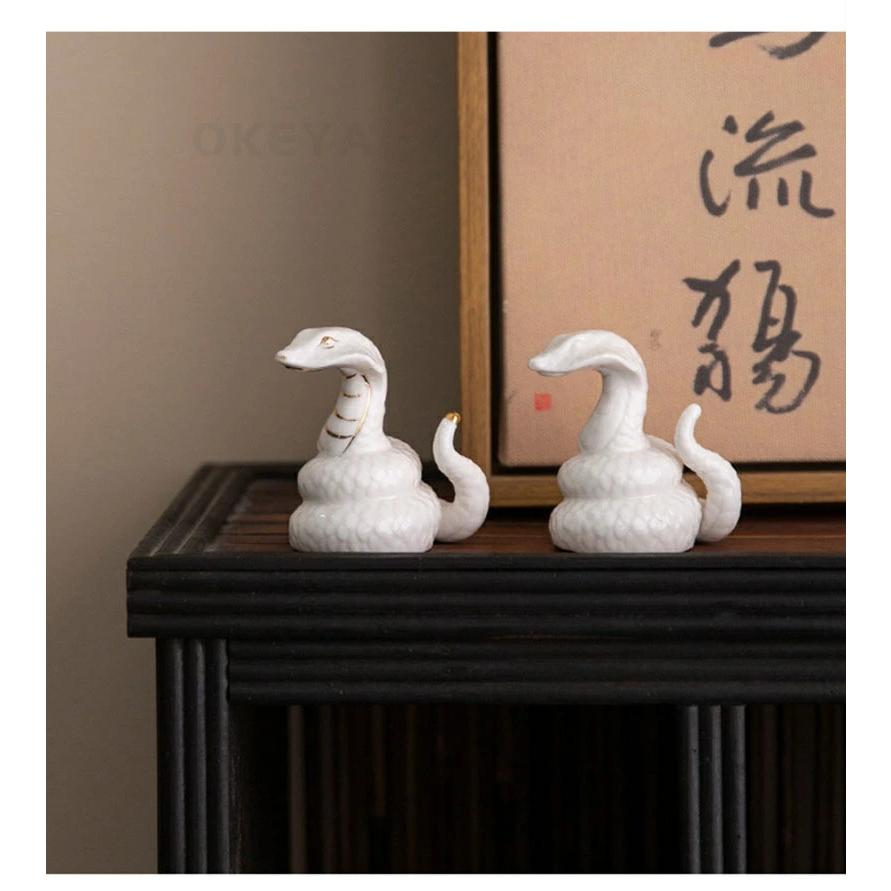 干支 巳 置物 へび 2025年 白蛇 縁起物 ヘビ 蛇 置物玄関 運気アップ