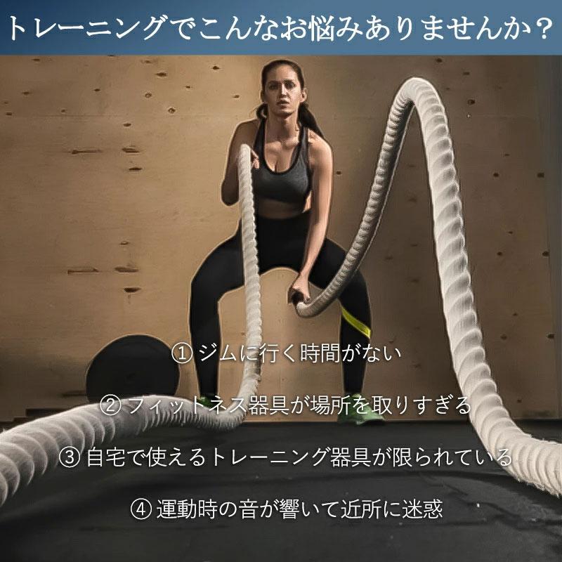 バトルロープ 自宅用 2本セット 筋トレグッズ 携帯型コードレスバトル
