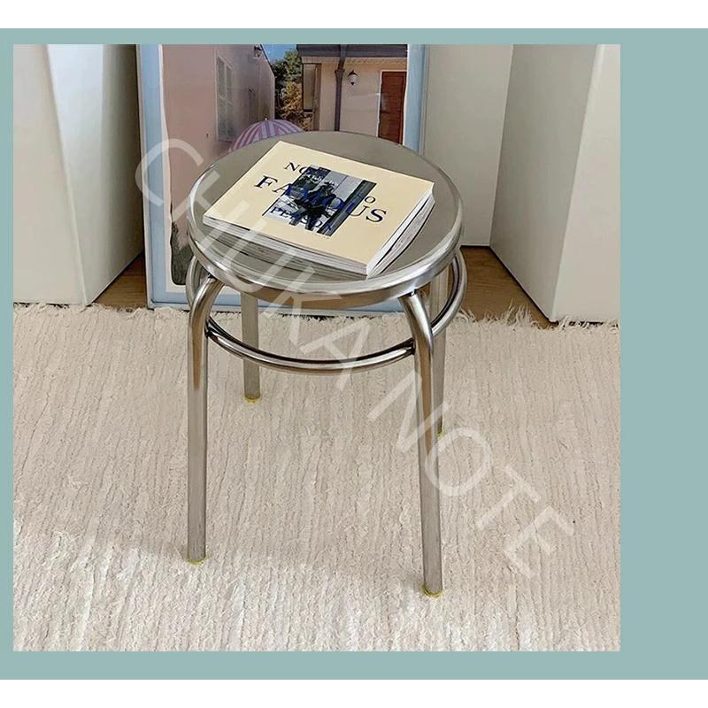 ステンレススツール 丸型 背もたれなし椅子 ラウンドスツール