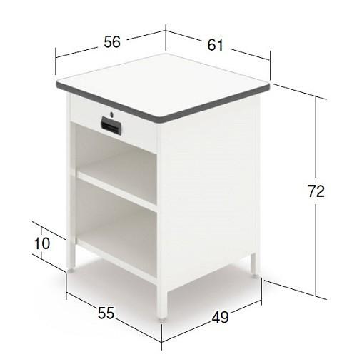 CHレジ台(W61×D56×H72) 中日販売 業務用 カウンター : テンネットYahoo