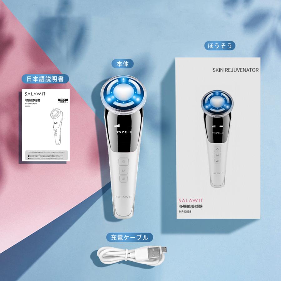 美顔器 リフトアップ EMS 1台4役 6色光 イオン導入器 フェイスケア