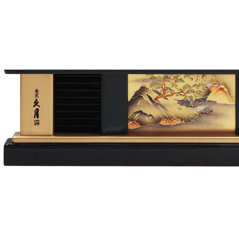 五月人形 久月 鎧平飾り 鎧飾り 高床飾り 金小札 正絹緋縅 15号 長鍬形