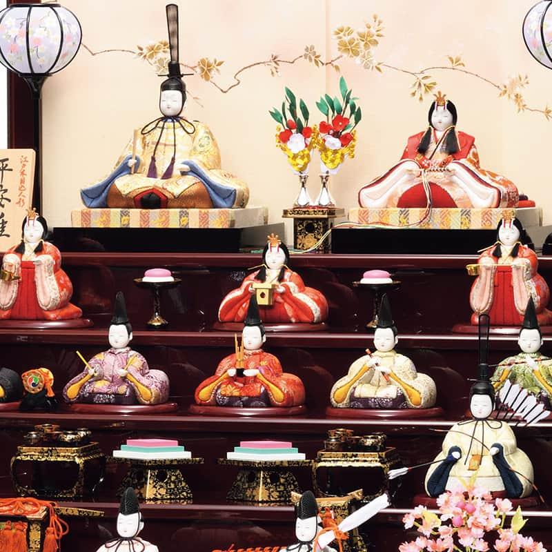 雛人形 コンパクト 一秀 ひな人形 木目込人形飾り 五段飾り 十五人飾り