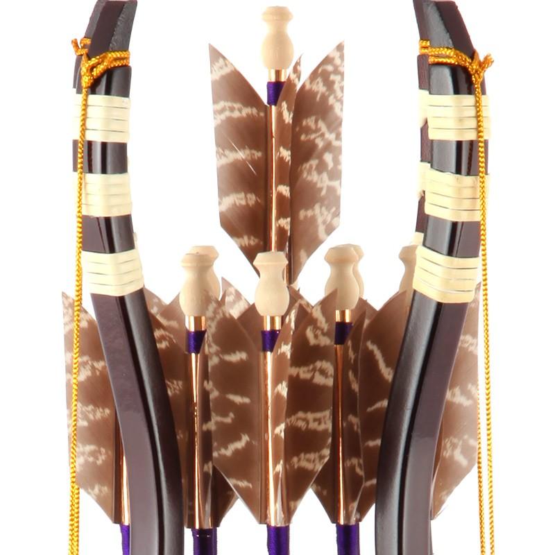 破魔弓 ケース飾り 光鶴作 出世破魔弓飾り 8号 ガラスパノラマケース