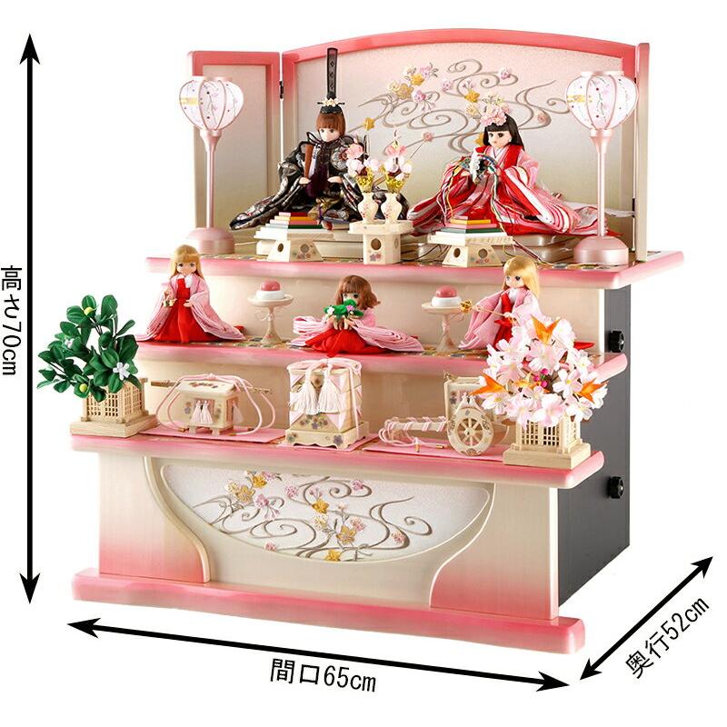 久月 雛人形 三段 シリアル入 【リカちゃん】【久月×タカラトミー