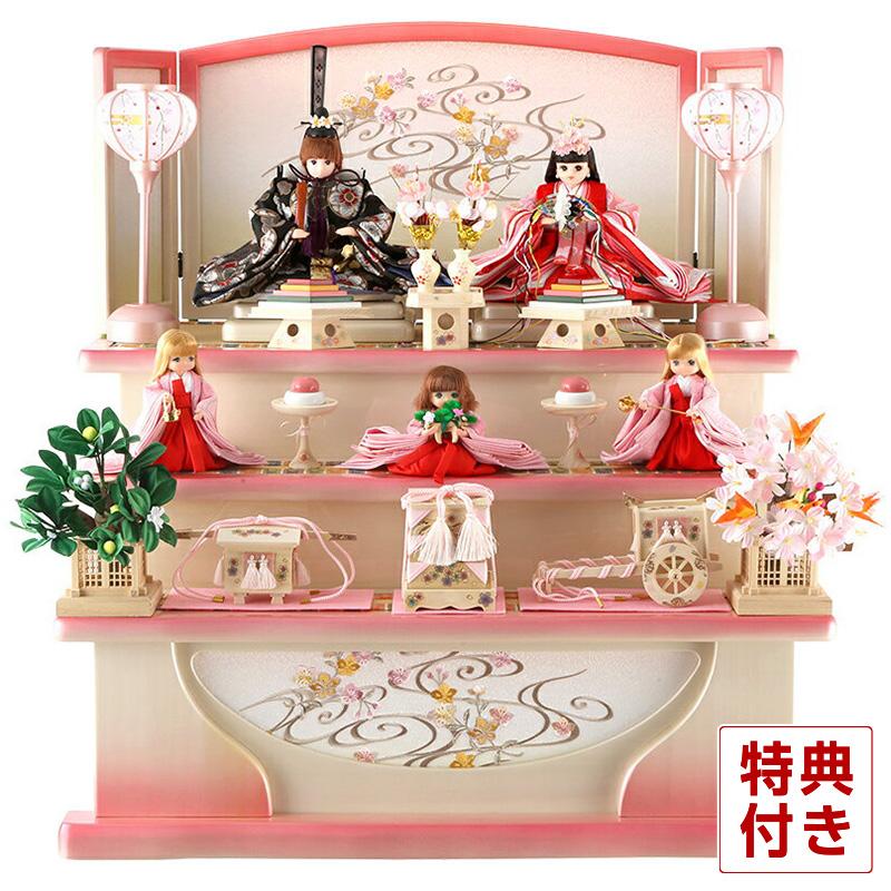 久月 雛人形 三段 シリアル入 【リカちゃん】【久月×タカラトミー