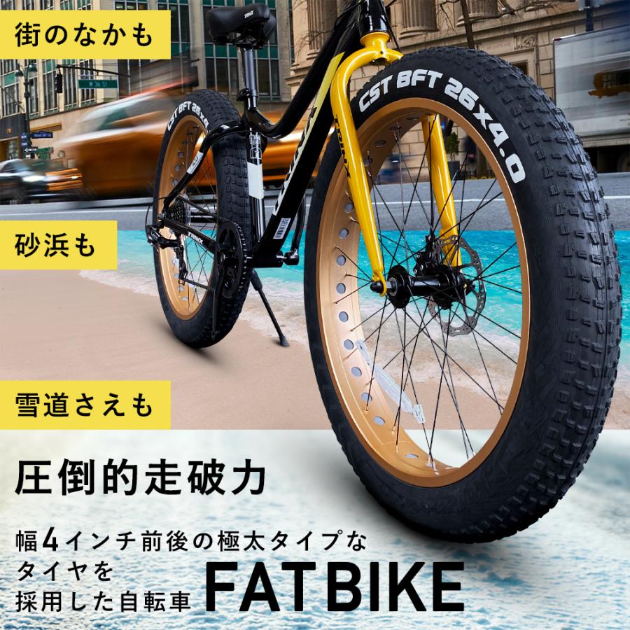 TRINX（トリンクス） ファットバイク 自転車 太いタイヤ 26インチ 極太