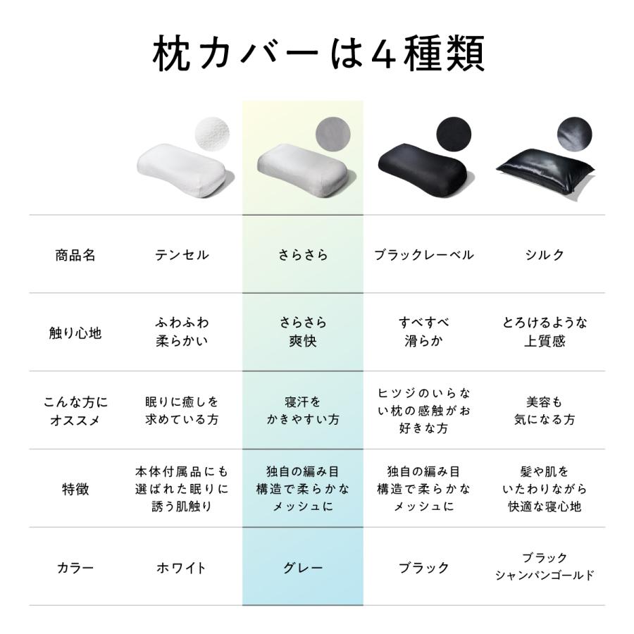 ヒツジのいらない枕 枕カバー グレー 枕 ハイブリッド3層構造ver.専用