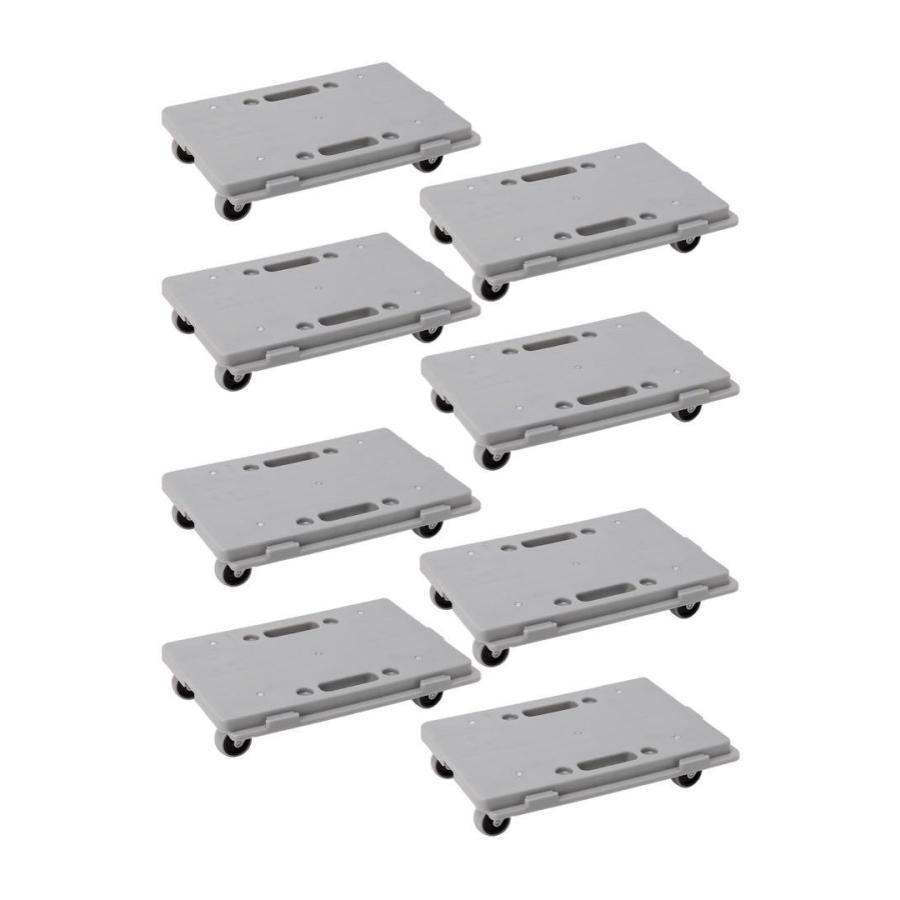 平台車 【8個セット】 最大9個連結 耐荷重100kg 重さ1.27kg 3色